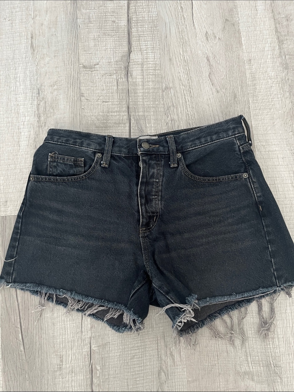 Universal Thread Black Frayed Hem Denim Shorts